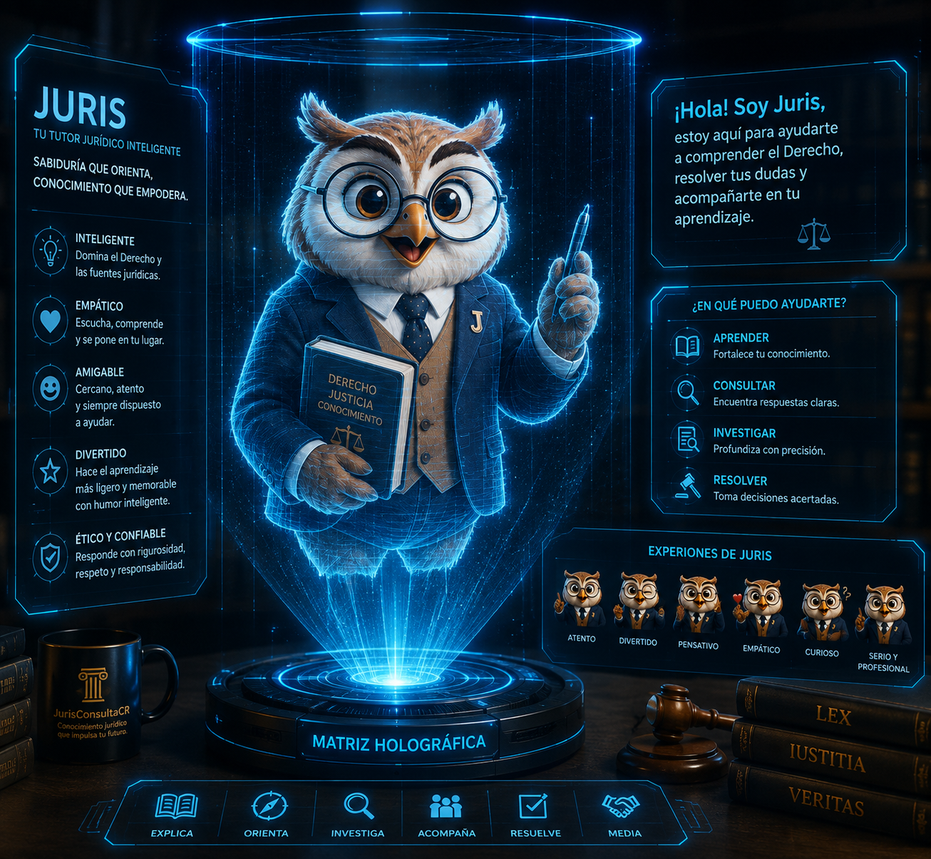 Juris, asistente jurídico inteligente holográfico