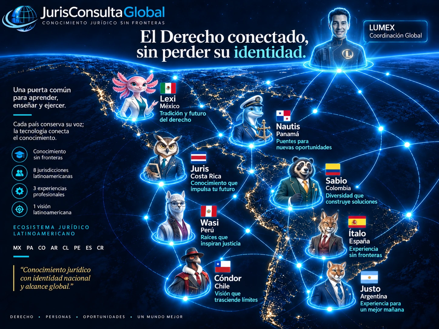 JurisConsultaGlobal: LUMEX, Coordinación Global, y los ocho asistentes nacionales. El Derecho conectado, sin perder su identidad.
